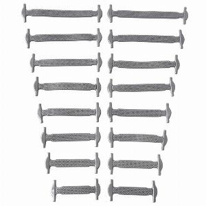 Lot de 16 lacets en silicone sans nœuds 12 couleurs lacets élastiques lacets créatifs en silicone lacets en caoutchouc blanc