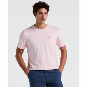 Supima Sticker Pete Pocket TShirt In Parfait Pink