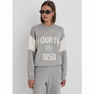 Grey Branded Knitted Jumper Davis