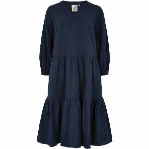 Weird Fish Margo Eco Seersucker Dress Navy Size 8