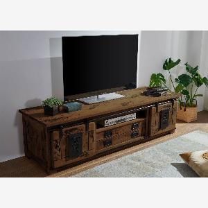 Meuble TV en bois d acacia huilé RAILWAY 446
