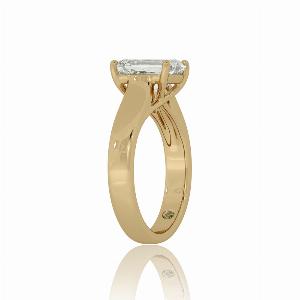 Enjoy 21 Off Bold Emerald Cut Lab Grown Diamond Solitaire Ring in 18K Gold