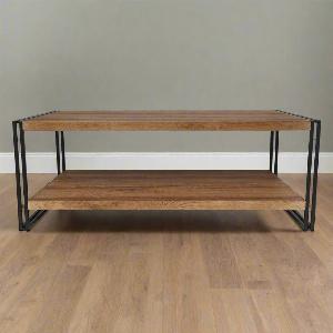 Brooklyn Coffee Table Black  Brown 1 Shelf