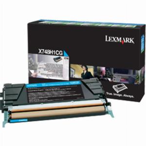 Lexmark X748H1CG  Cyan  Toner  Hohe Kapazität