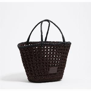 Lederhandtasche Dunkelbraun mit Flechtmuster jetzt 210  4  sparen