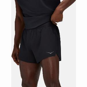 HOKA Mens Race Day Split Shorts in Black Size Medium