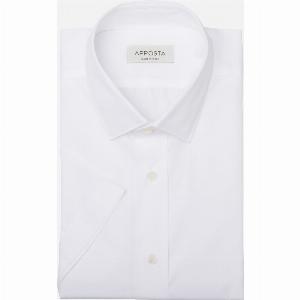 Updated White Cotton Poplin Shirt with Short Pointed Collar