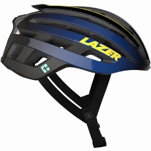 Lazer Z1 KinetiCore  Aeroshell Helm Blau Gelb Größe S