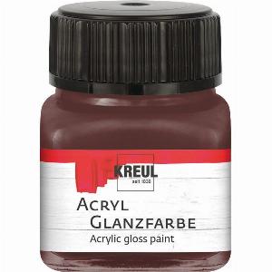 KREUL 20 ml Acrylfarbe in Dunkelbraun mit glänzendem Finish