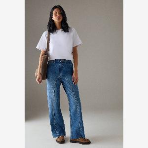 Get 69 Discount Warehouse Womens Mid Wash Denim Dad Jeans Size 16