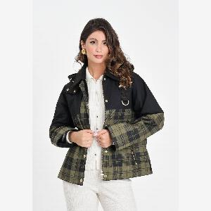 BARBOUR Giubbotto Elaine verde e nero da donna