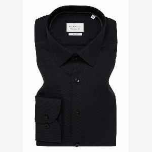 42 Rabatt auf strukturiertes schwarzes SLIM FIT Hemd