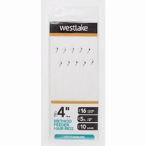 Westlake Method Feeder Hair Rigs 4 Size 16  White White