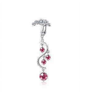 Faux Fake Piercing Navel Ring Clip on Umbilical Belly Button Ring Fashion Fake Belly Rings  Body 5