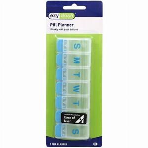 Ezy Dose Weekly with Push Buttons Pill Planner Medium 1 Count
