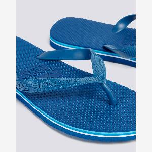 Barracuda ciabatte infradito con profili arcobaleno blu 4142