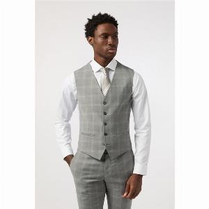 Save 61 on the Alexandre Cool Grey Windowpane Check Waistcoat tailored for a perfect fit