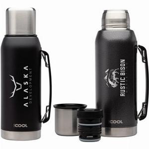 12 Custom iCOOL Silverton 34 oz Double Wall Stainless Steel Water