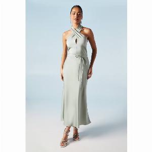Cross Front Halterneck Bridesmaids Dresssage