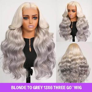 Get 30 Off Blonde Wavy Wig with Gray Ombre No Glue Needed