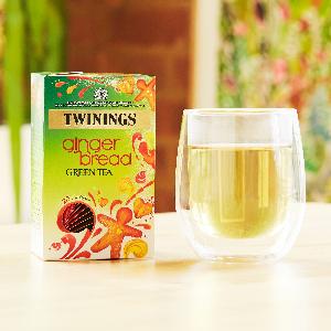 Twinings Green Tea  Gingerbread Green Tea  20 Tea Bags  All Natural Flavours  Sugar Free Tea
