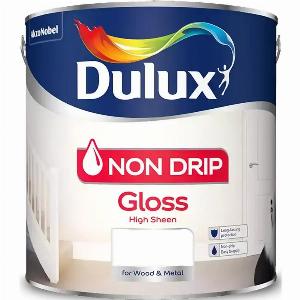 Enjoy a 19 Discount on Dulux NonDrip Gloss in Pure Brilliant White 750ml