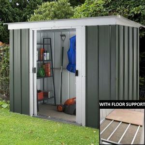 Yardmaster Emerald Pent 84GPZ Metal Shed with Floor Support Frame 224 x 104m