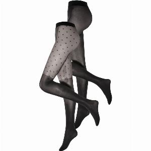 esmara Lot de 2 collants fins femme noirpois