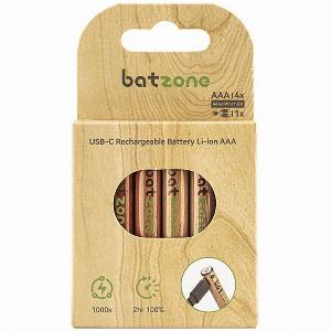Batterie ricaricabili aaa batzone litio 666mwh usbc 4pz