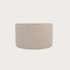 60 Rabatt Runde Camille Hocker mit beigem Samtbezug