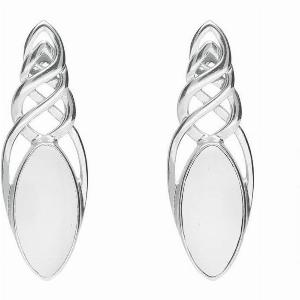 50 Off Sterling Silver Bauxite Celtic Long Marquise Stud Earrings