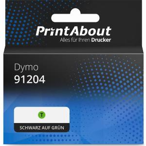 PrintAbout Tape 91204 S0721640 Schwarz auf grün 12 mm für Dymo jetzt nur 355