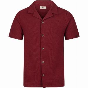 Pacaya waffle textured short sleeve cuban shirt