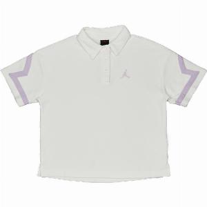 Jordan Ksa Brooklyn Diamond Enfant  Polos Blanc  Taille 137  147 CM  Coton molletonné