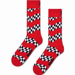 Red Race Crew Sock