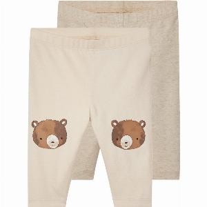 Lot de 2 leggings bébé lupilu imprimégris beige 1224 mois à 399