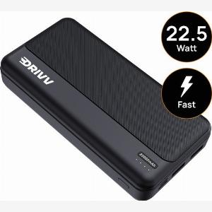Drivv Powerbank 20000 mAh  Inklusive 100WLadekabel  225WSchnellladegerät  Quick Charge USB 30  USB C  Geeignet für iPhone Samsung und mehr