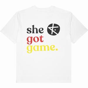 Réduction de 15 % sur le tshirt blanc Kickz She Got Game en Allemagne 4064179562376