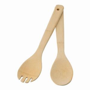 Promotional Bamboo salad cutlery Elara  brown  branded with your logo