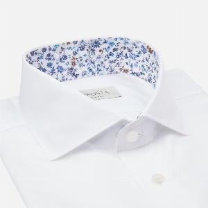 Camicia bianca in cotone popeline collo francese ora 119