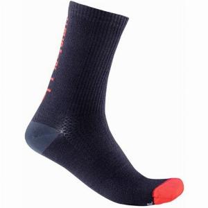 Castelli Bandito Wool 18 Blue Red Socks Size 2XL