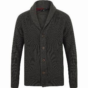 Cardigans Totnes Soft Knit Shawl Neck Cardigan in Charcoal M Tokyo Laundry
