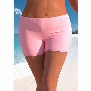 ROTITA Plus Size Mid Waisted Light Pink Swim Shorts