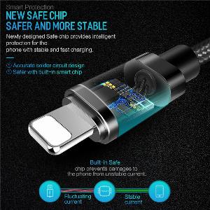 Câble USB pour iPhone 11 Pro Xs Max Xr X 8 7 6 6s 5s se iPad chargeur de charge rapide éclairage cordon USB câble de téléphone portable 025m