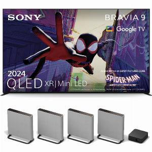 Sony K85XR90PU 85 Inch 4K UHD HDR QLED Mini Led BRAVIA 9 Google TV and Sony HTA9M2 414 Bravia Quad Home Theatre System Bundle