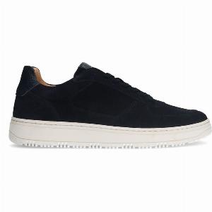 Marineblaue VelourslederSneaker