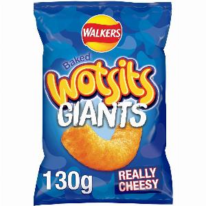 Walkers Wotsits Giants Really Cheesy Sharing Snacks Crisps 130g
