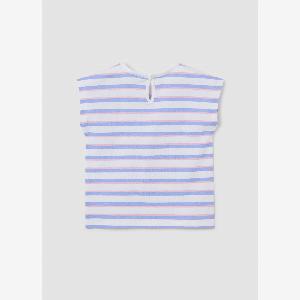 OVS Bunt Gestreiftes Tshirt Aus Biobaumwolle Mädchen WeißRosa Größe 3036