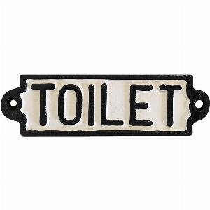 Türschild TOILET Gusseisen WCSchild Toilettenschild Vintage AntikStil
