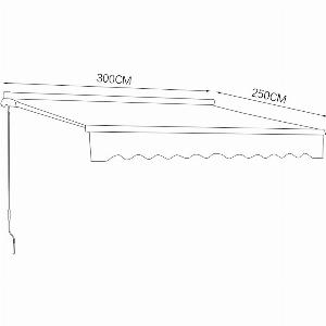 Grey Manual Retractable Patio Awning now 12999 was 13699 Save 5